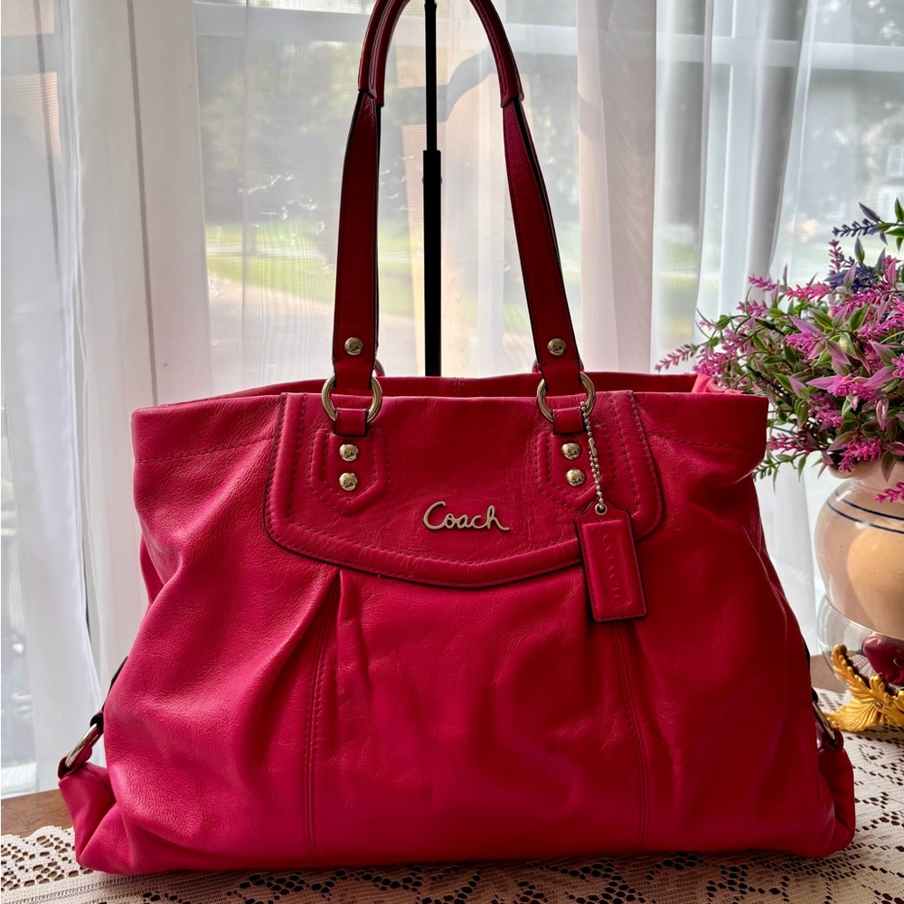 Coach Ashley Satchel Magenta Vintage